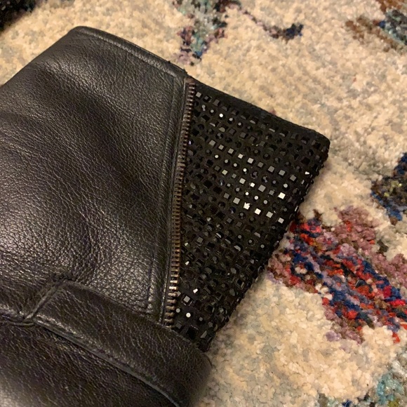 Black sparkle Gianni Bini boots bootie ankle boot size 9 sparkle - Picture 7 of 17